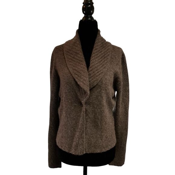 Weekend MAXMARA 100% Cashmere Cardigan Brown Women’s Sweater Size XL - Picture 1 of 10